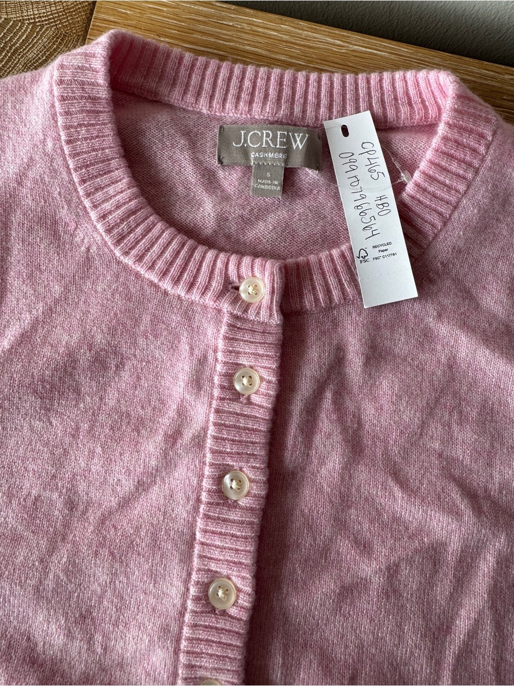 J. CREW Women's Perfect Cashmere Cardigan Heather Bouquet Small NWT *SEE NOTE!* - Picture 14 of 16